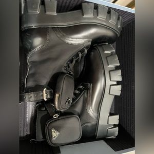 Prada Monolith Boots - nylon and leather